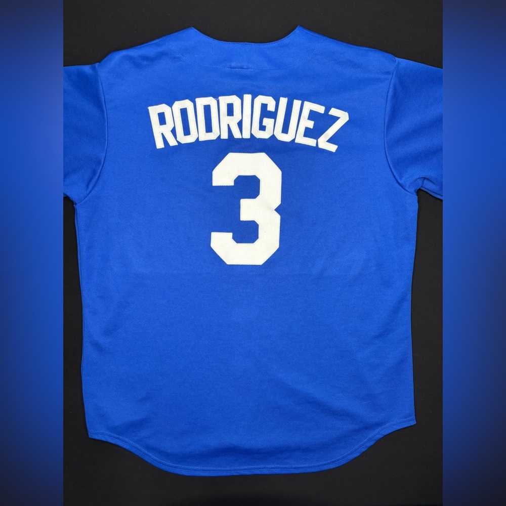 MLB Texas Rangers Alex Rodriguez Majestic Jersey Mens Size L Blue Alternate